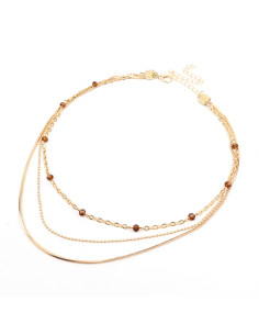 Collar Triple de Cadenas | Infinita Moda