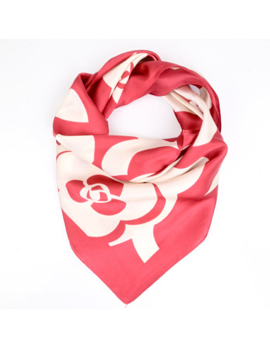 Pañuelo Monochrome Flower Red (70x70)