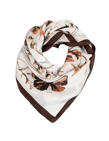 Pañuelo Garden Butterfly Brown (70x70)