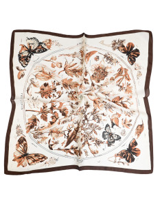 Pañuelo Garden Butterfly Brown (70x70)