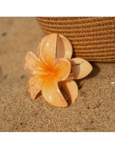 Broche Flor Hawaiana Gold Splash