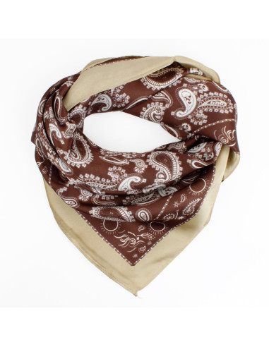 Pañuelo Paisley Cacao (70x70)