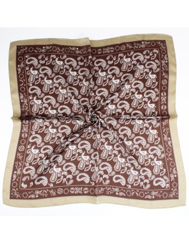Pañuelo Paisley Cacao (70x70)