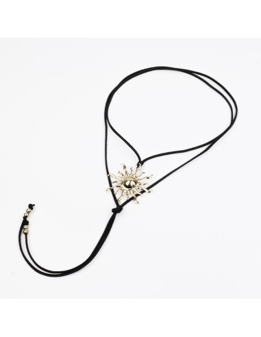 Collar de Gamuza con Dije | Infinita moda