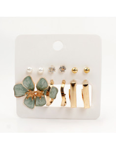 Aros Set x6 Flor