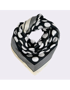 Pañuelo XXL Polka Dots Black