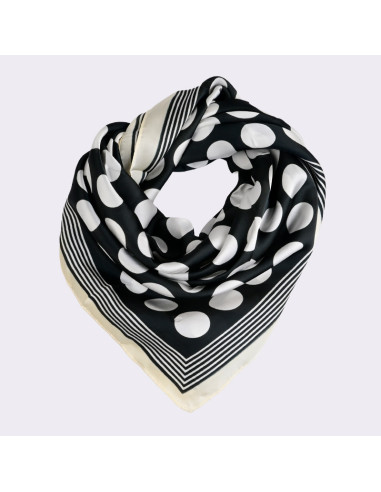 Pañuelo XXL Polka Dots Black