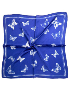 Pañuelo Butteffly Blue  (70x70)