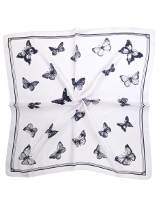 Pañuelo Butteffly White  (70x70)