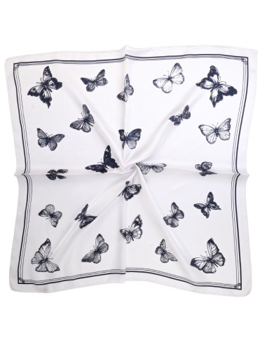 Pañuelo Butteffly White  (70x70)