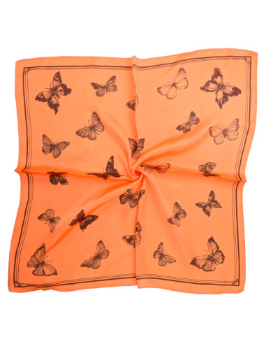Pañuelo Butteffly Orange  (70x70)