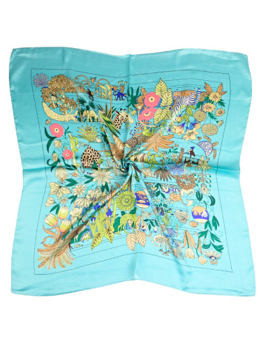 Pañuelo Jungle Colors Acqua (70x70)