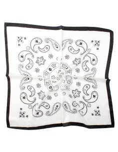 Pañuelo Paisley White (70x70)