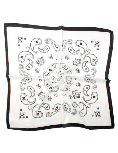 Pañuelo Paisley White (70x70)