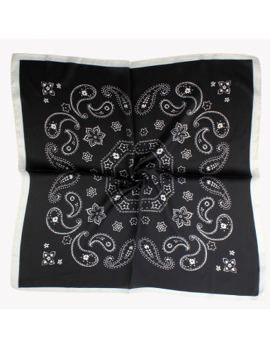 Pañuelo  Paisley Black (70x70)