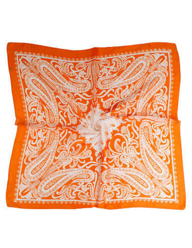 Pañuelo Paisley Forest Orange (70x70)