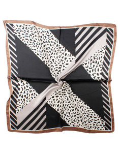 Pañuelo Geometric Print Cacao (70x70)