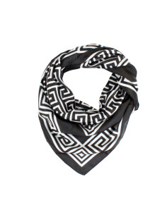 Pañuelo XXL Geometric Lines Black
