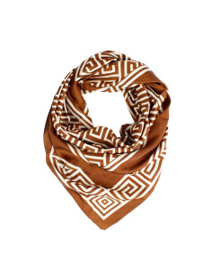 Pañuelo XXL Geometric Lines Cacao