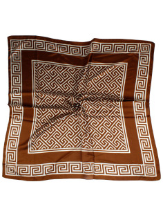 Pañuelo XXL Geometric Lines Cacao