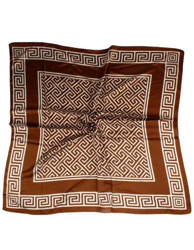 Pañuelo XXL Geometric Lines Cacao