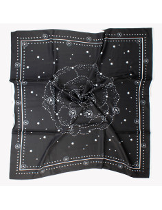 Pañuelo XXL Dots Flower Black