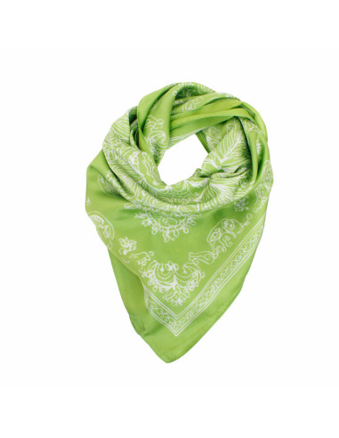 Pañuelo Flowers Color Green (70x70)