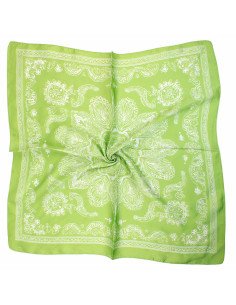 Pañuelo Flowers Color Green (70x70)