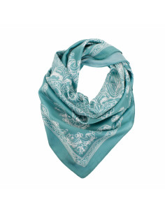 Pañuelo Flowers Color Baby Blue(70x70)