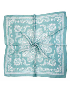 Pañuelo Flowers Color Baby Blue(70x70)