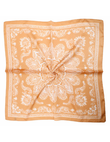 Pañuelo Flowers Color Orange (70x70)