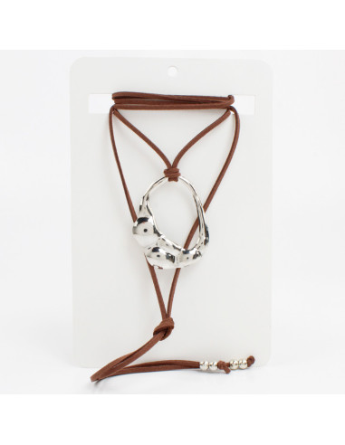 Collar de Gamuza con dije | Infinita Moda