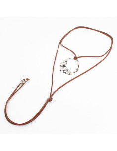 Collar de Gamuza con dije | Infinita Moda