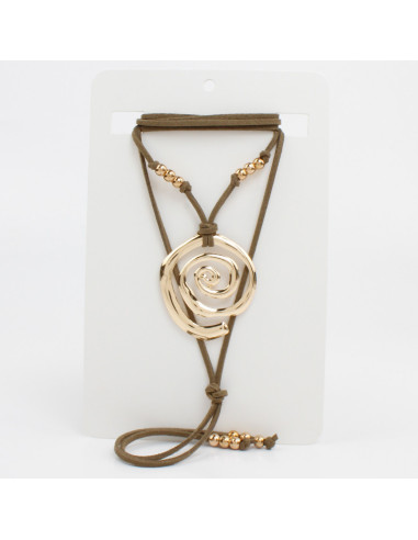 Collar de Gamuza con dije | Infinita Moda