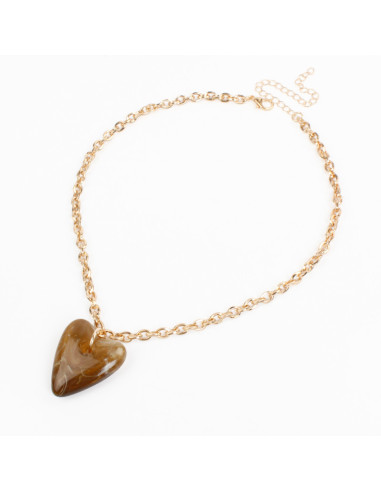 Collar de Cadena y Dije de Acrílico