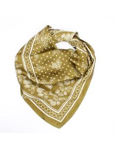 Pañuelo Bohemme Flowers Green (70x70)