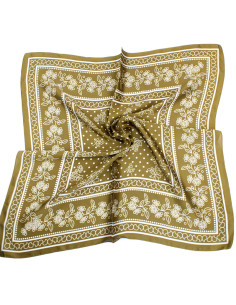 Pañuelo Bohemme Flowers Green (70x70)