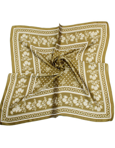 Pañuelo Bohemme Flowers Green (70x70)