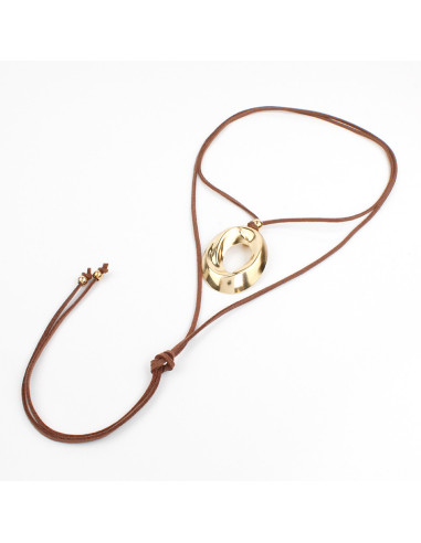 Collar de Gamuza con dije | Infinita Moda