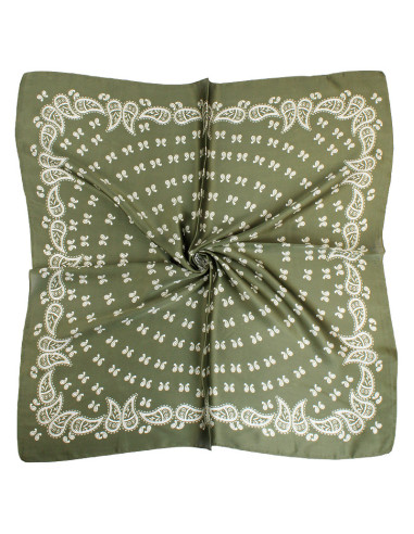 Pañuelo Paisley Spiral Green (70x70)