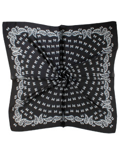 Pañuelo Paisley Spiral Black (70x70)