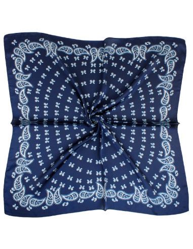 Pañuelo Paisley Spiral Blue (70x70)