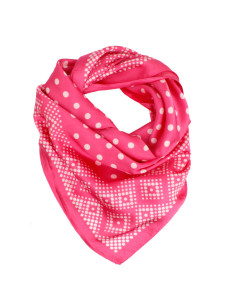 Pañuelo Dots Frame Pink (70x70)
