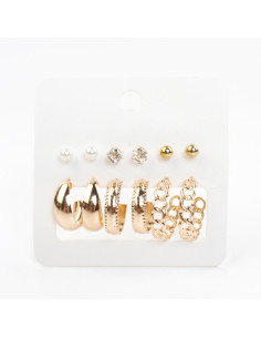 Aros Set x6 Dorado (M4956)