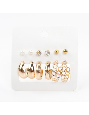 Aros Set x6 Dorado (M4956)