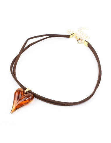 Choker de Gamuza y Acrílico | Infinita Moda