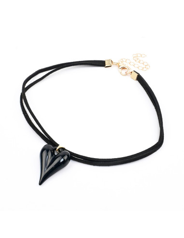 Choker de Gamuza y Acrílico | Infinita Moda