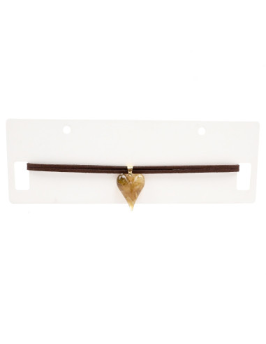 Choker de Gamuza y Acrílico | Infinita Moda