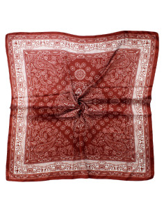 Pañuelo Paisley  Frame Bordeaux (70x70)