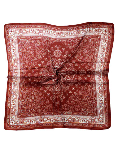 Pañuelo Paisley  Frame Bordeaux (70x70)
